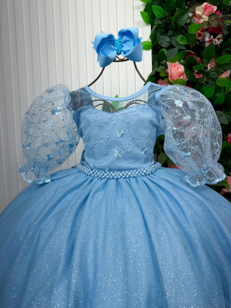 Vestido Bella Child Longo Eva Azul Bebe - Imagem 4
