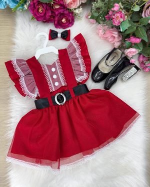 Romper/Vestido Princesa Belli Noel Vermelho - Natal