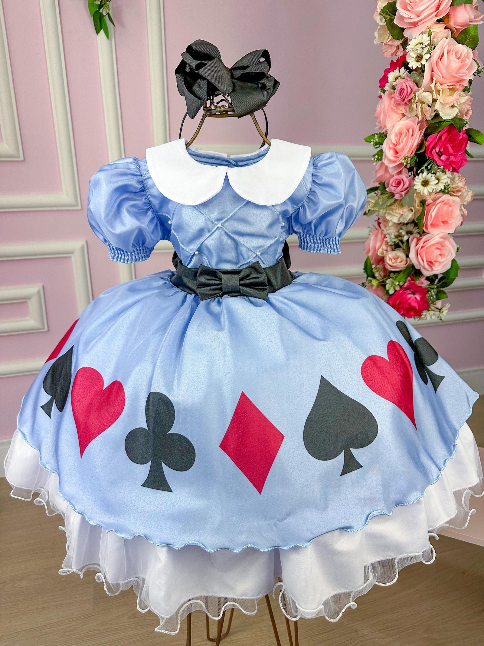 Vestido Marie Tematico Alice No Pais Das Maravilhas - Imagem 4