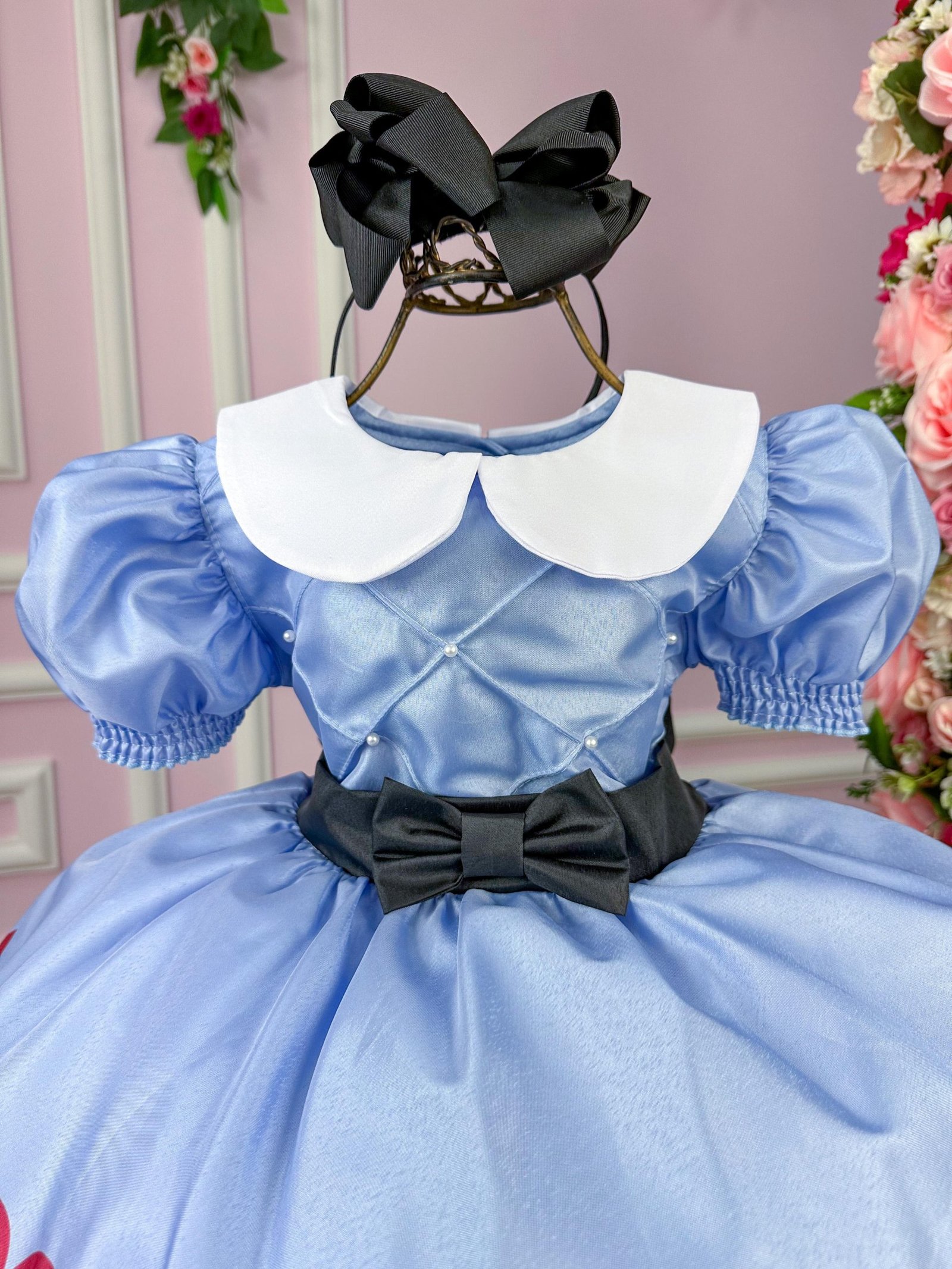 Vestido Marie Tematico Alice No Pais Das Maravilhas - Imagem 6