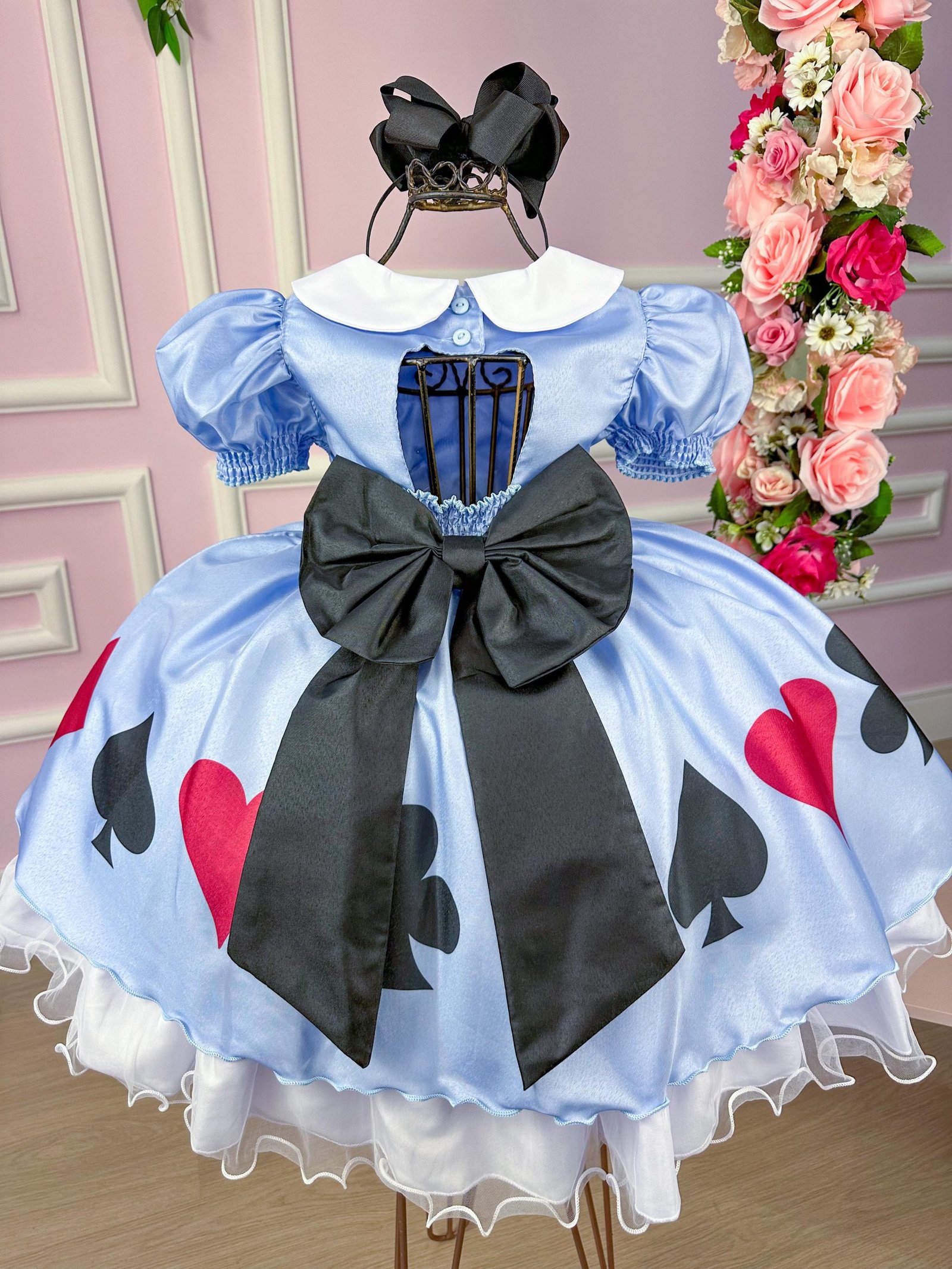 Vestido Marie Tematico Alice No Pais Das Maravilhas - Imagem 7