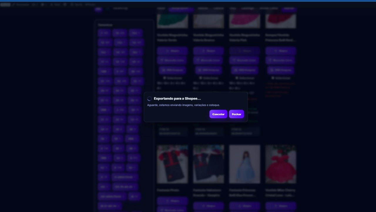 Exportação em 1 clique