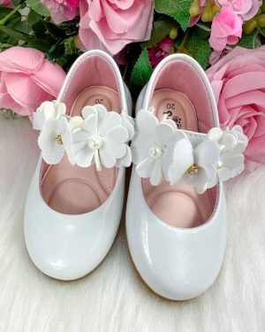 Sapatilha Doce Pe Mili Flores Brancas