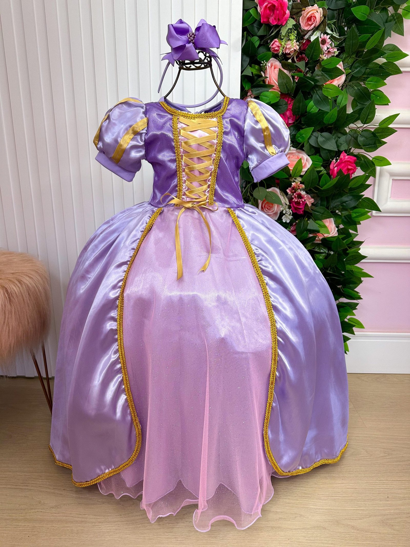 Fantasia Longa Princesa Belli Rapunzel Modelo 2 - Imagem 6