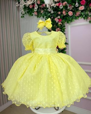 Vestido Marie Amarelo Bolinhas