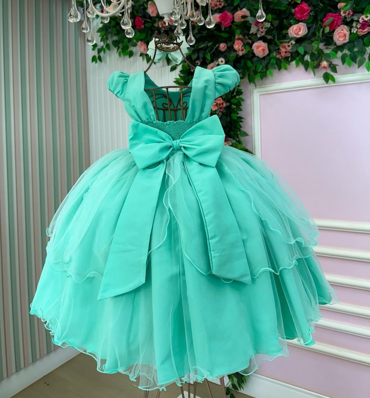 Vestido Bella Child Polly Verde Menta - Imagem 4