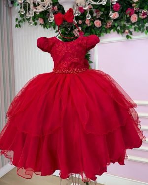 Vestido Bella Child Polly Vermelho