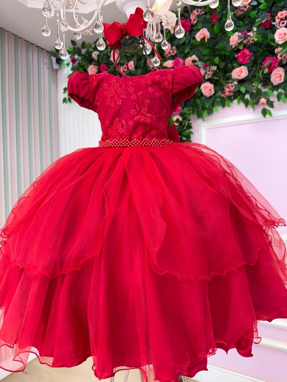 Vestido Bella Child Polly Vermelho - Imagem 2