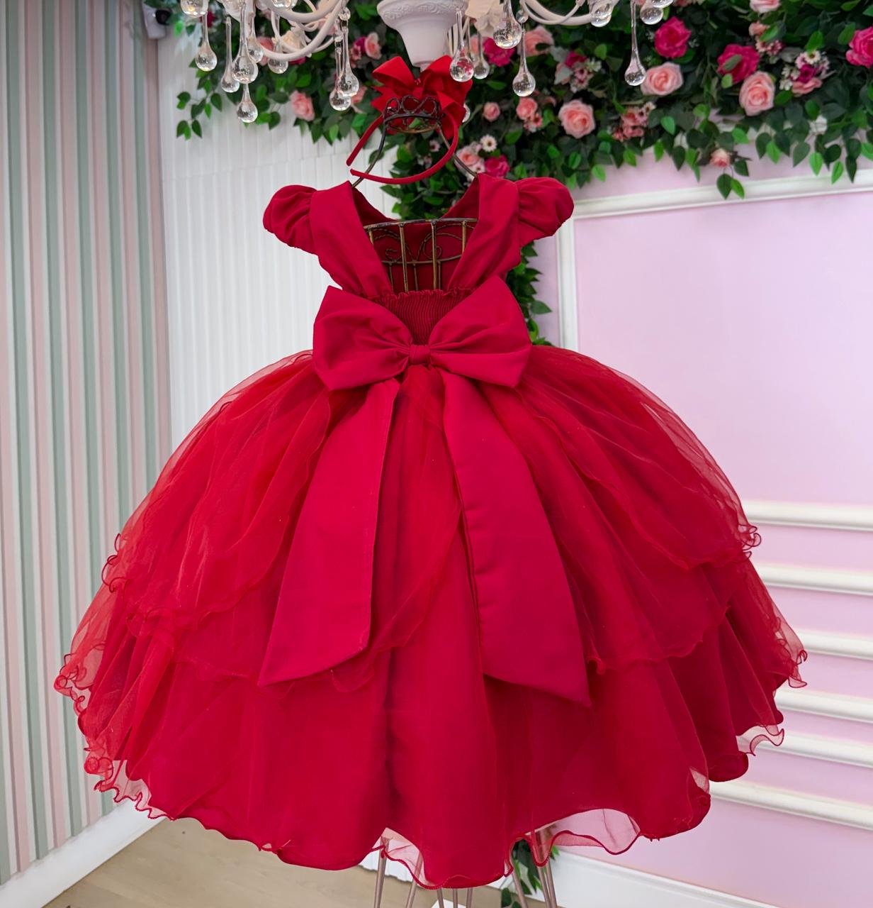 Vestido Bella Child Polly Vermelho - Imagem 4