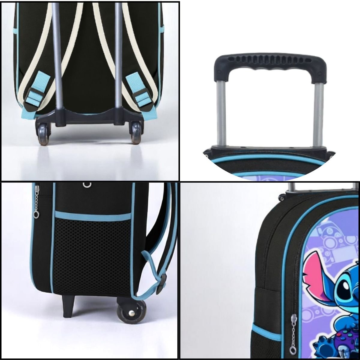 Mochila Rodinhas Stitch Masculino + Estojo de Brinde - Imagem 6