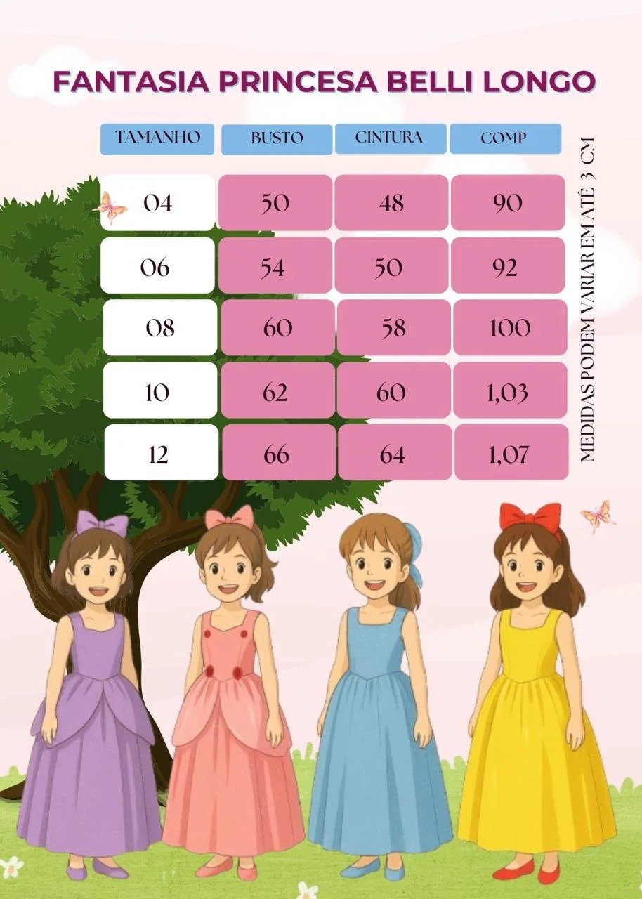 Fantasia Longa Princesa Belli Aurora A Bela Adormecida Pink - Imagem 5