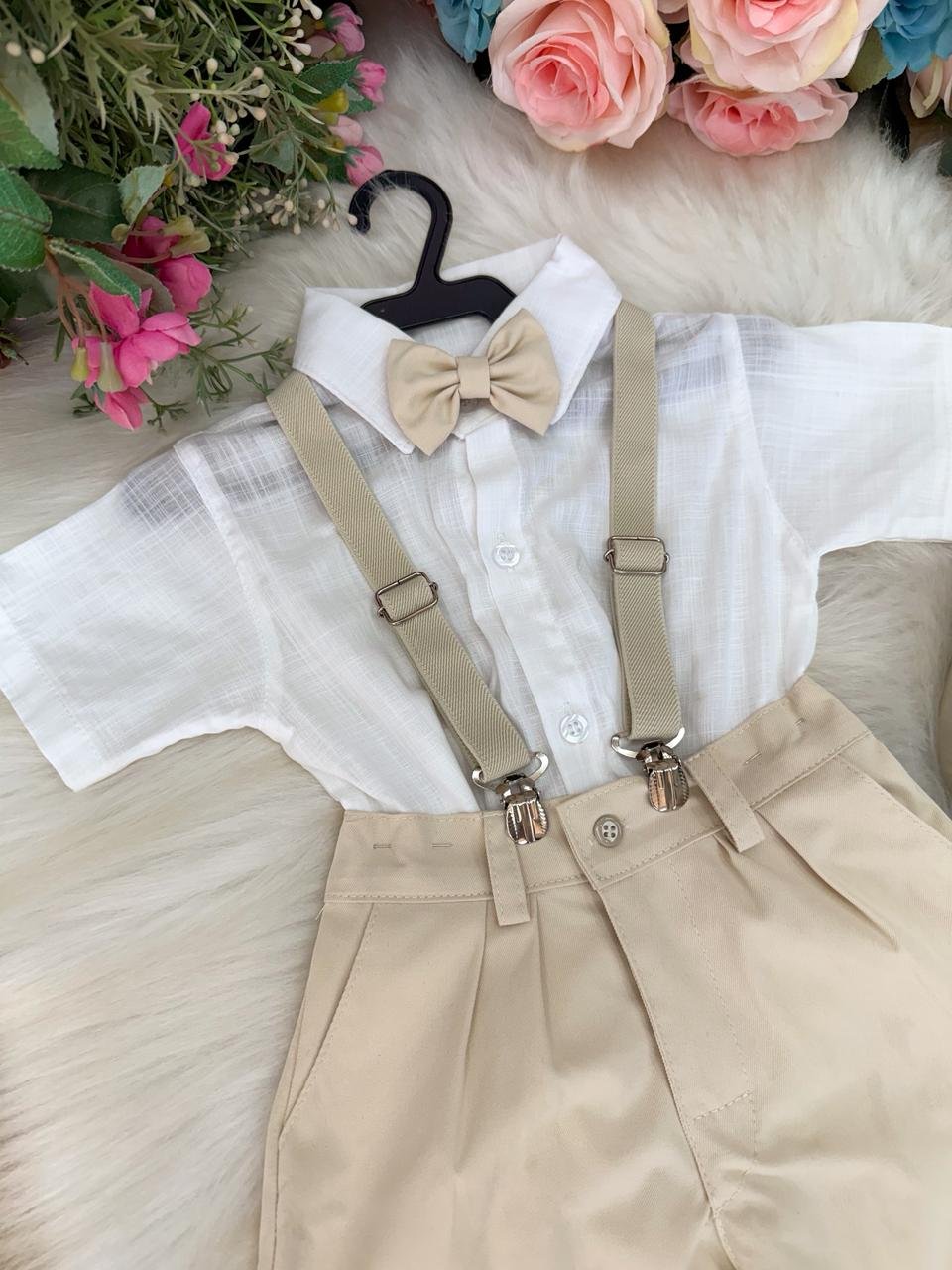 Conjunto Miss Cherry Henry Suspensorio Bege - Imagem 2