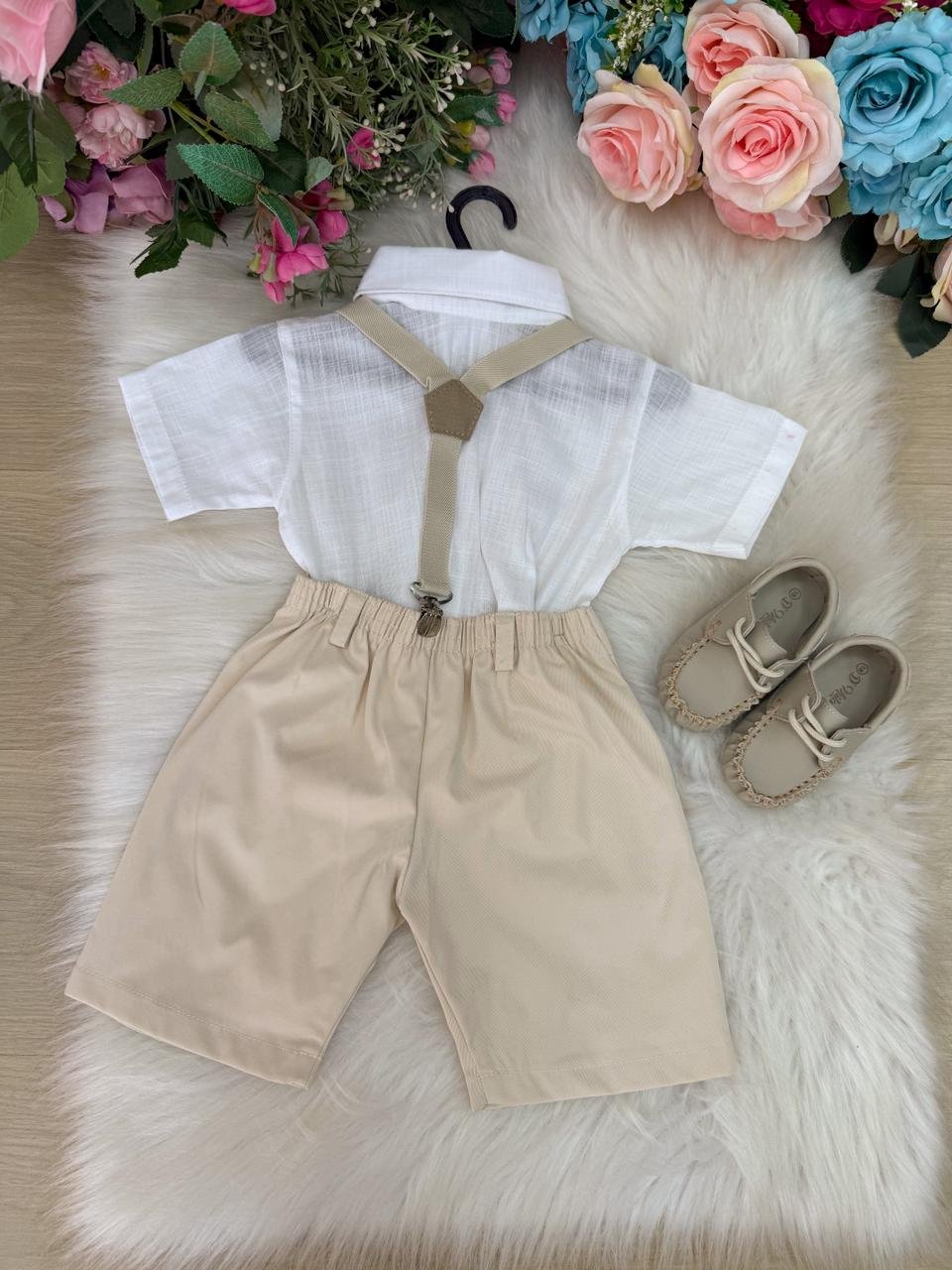 Conjunto Miss Cherry Henry Suspensorio Bege - Imagem 3