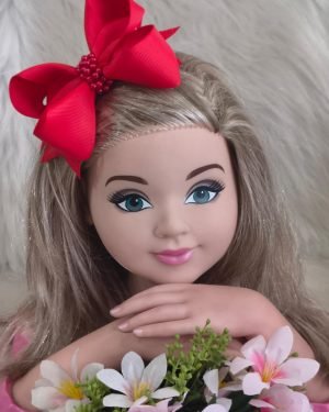 Laço Belli Bico de Pato Vermelho Miolo de Perolas