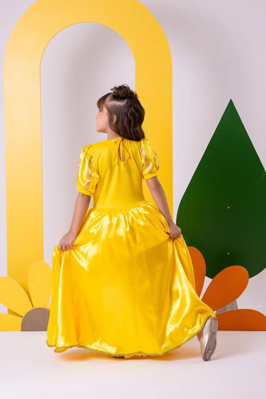 Fantasia Princesa Belli A Bela e a Fera Longa Modelo 3 - Imagem 3