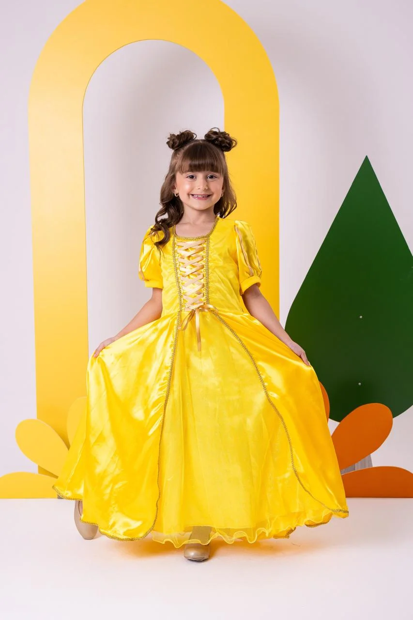 Fantasia Princesa Belli A Bela e a Fera Longa Modelo 3