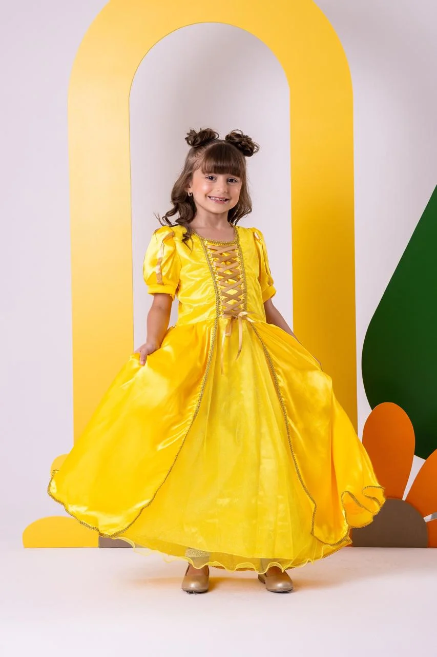 Fantasia Princesa Belli A Bela e a Fera Longa Modelo 3 - Imagem 2