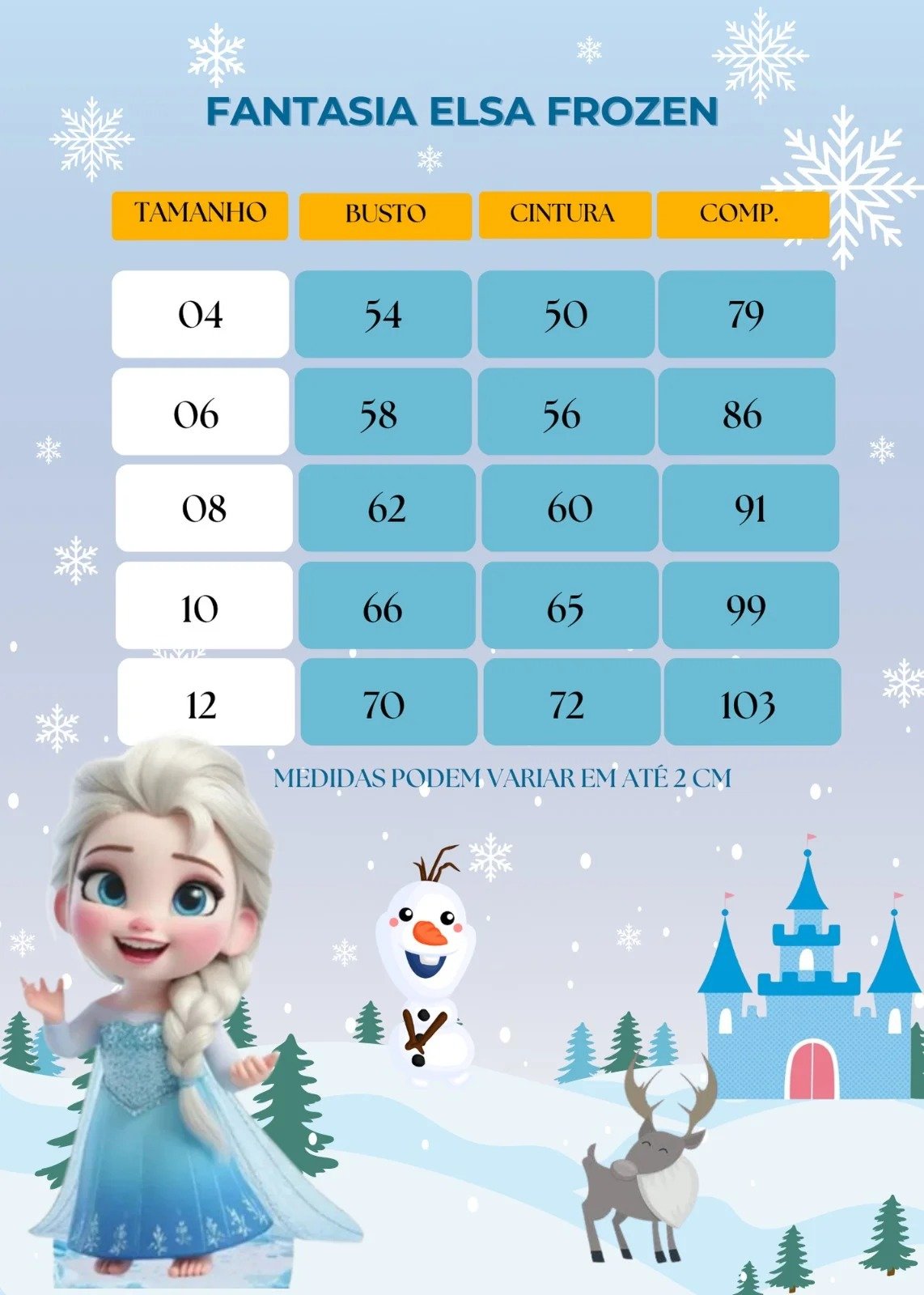 Fantasia Princesa Belli Frozen - Imagem 10