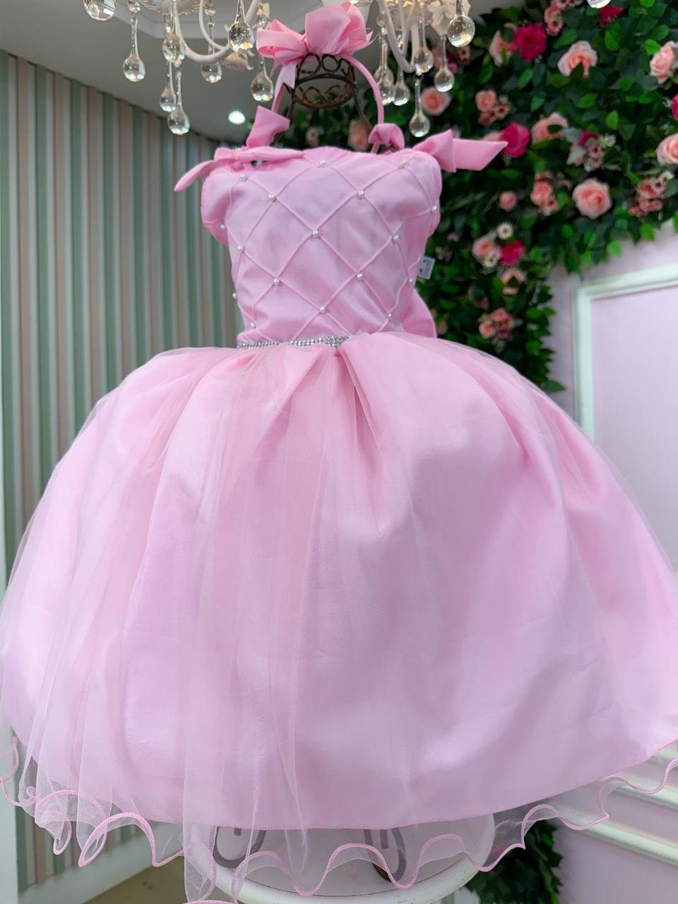 Vestido Marie Mariely Rosa Bebe - Imagem 2