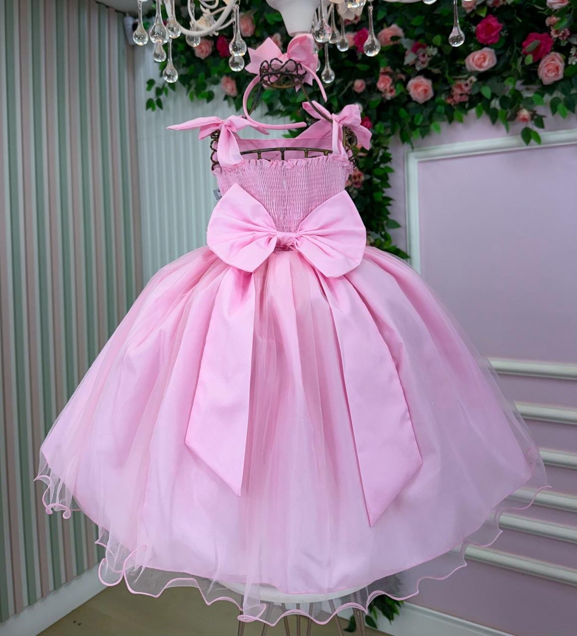 Vestido Marie Mariely Rosa Bebe - Imagem 5