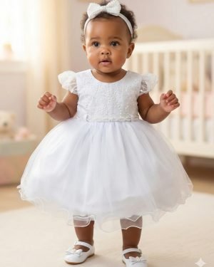 Vestido Menina Bonita Bebe Ana Maria Branco (cópia)