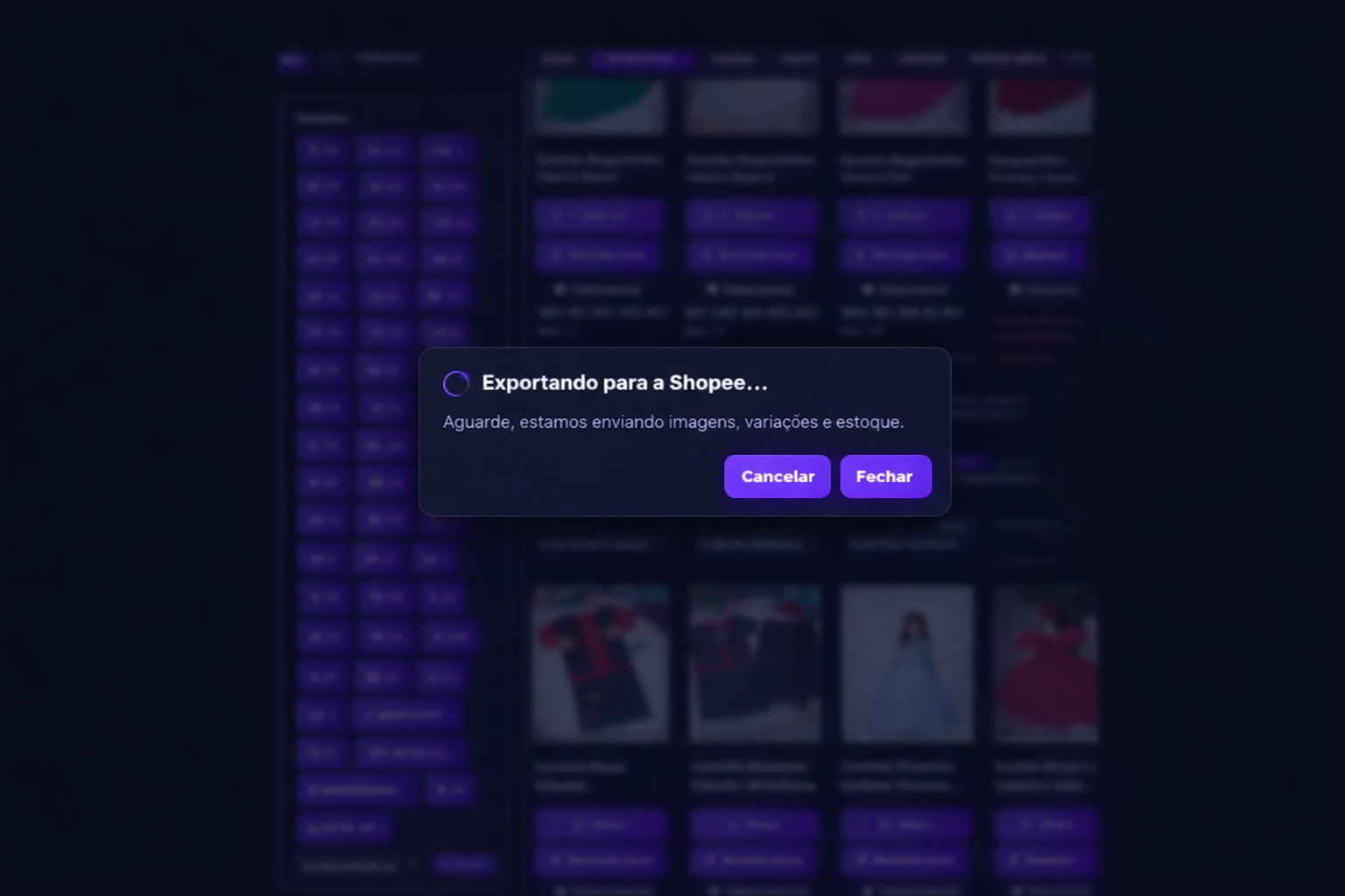 Exportação em poucos cliques — TucanDrop