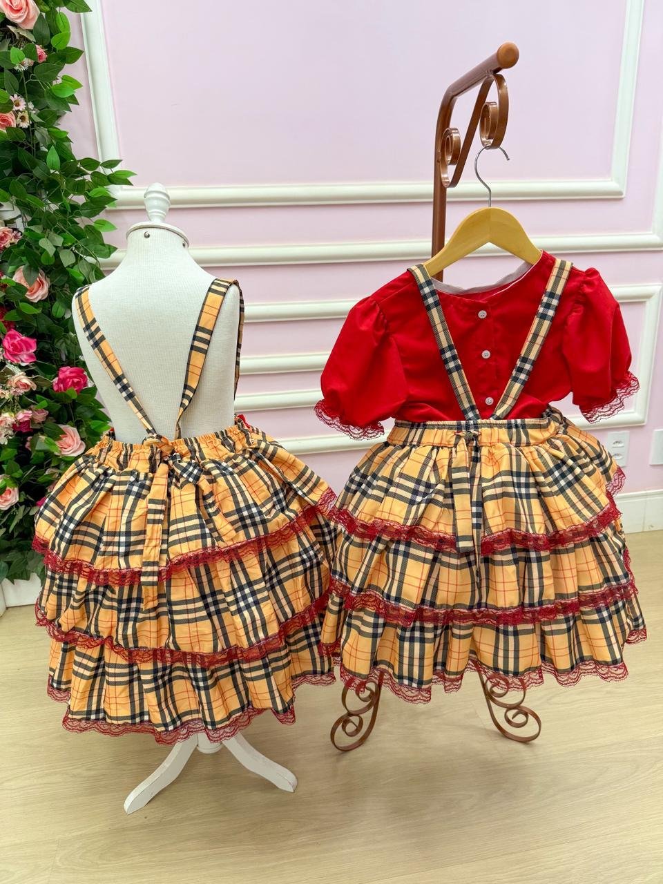 Salopete - Saia Adulto Junino Banana Club Luxo Encanto Caipira - Imagem 5