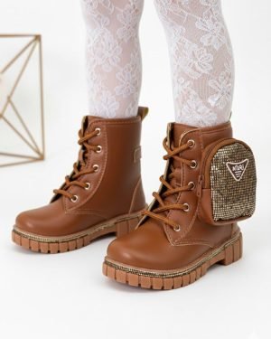 Bota/Coturno Nilqi Malu Bolsinha Cano Baixo Marrom-Caramelo