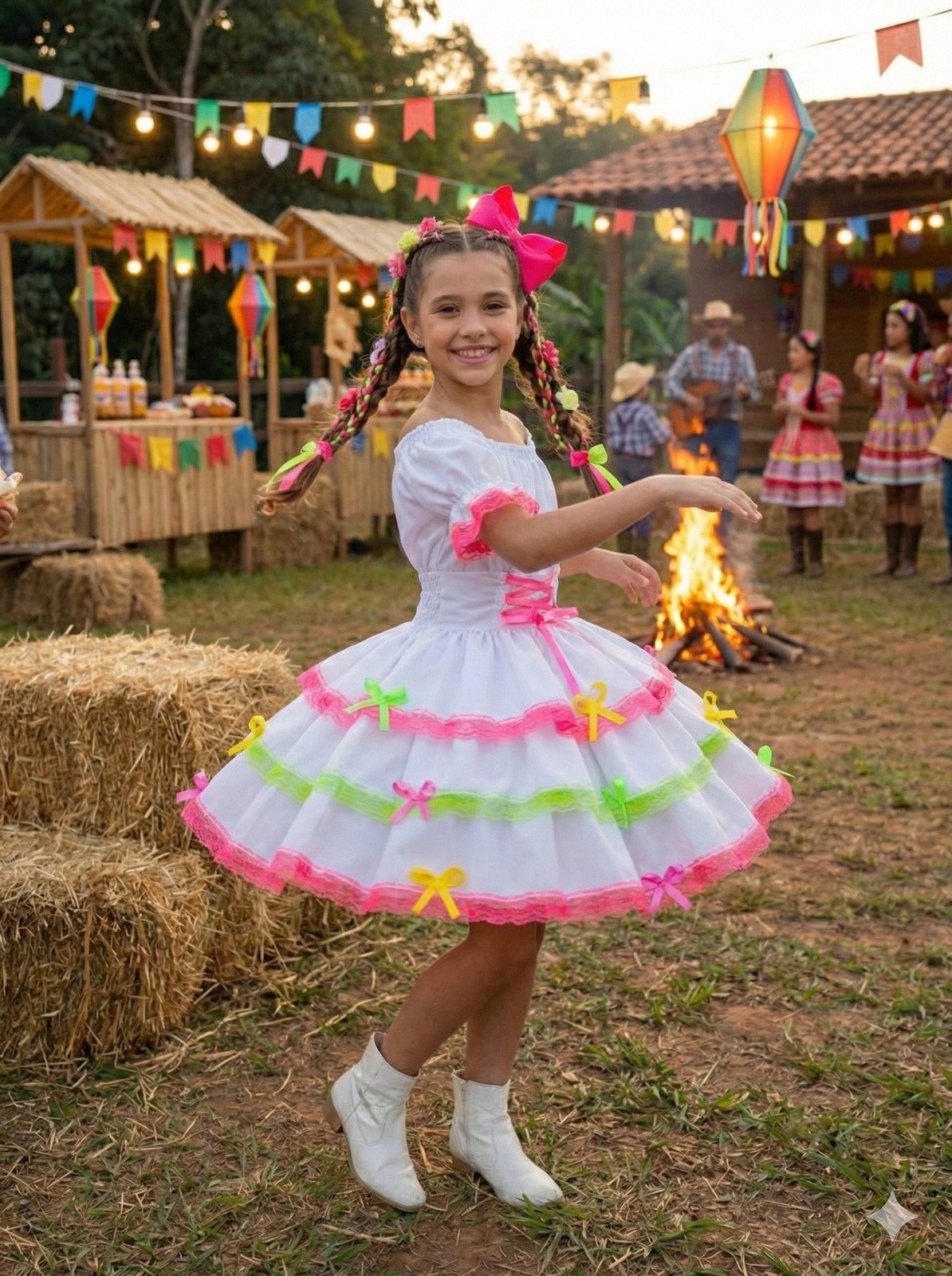 Vestido Junino Banana Club Luxo Noivinha do Sertão - Imagem 2