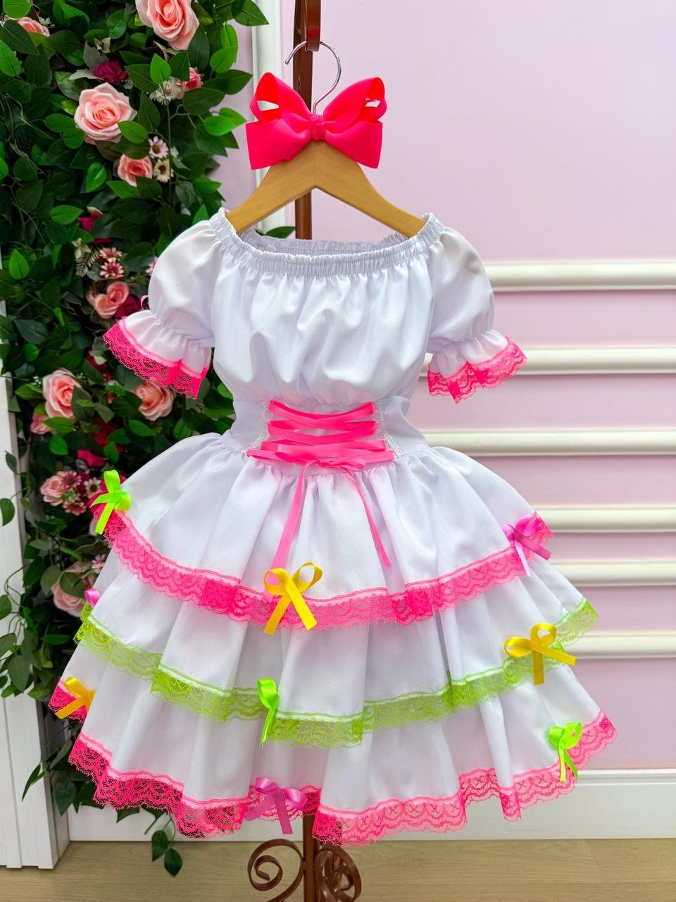 Vestido Junino Banana Club Luxo Noivinha do Sertão - Imagem 4