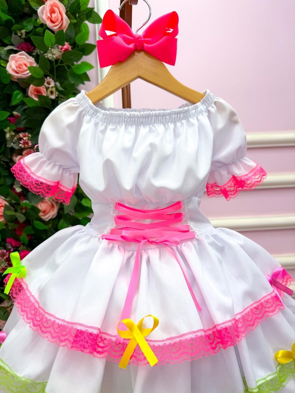 Vestido Junino Banana Club Luxo Noivinha do Sertão - Imagem 6