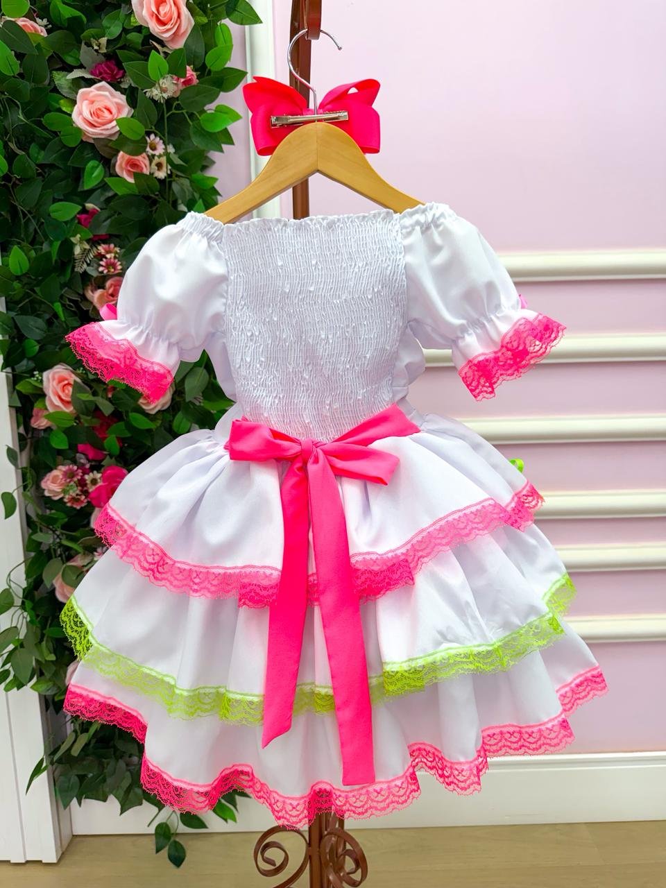 Vestido Junino Banana Club Luxo Noivinha do Sertão - Imagem 8