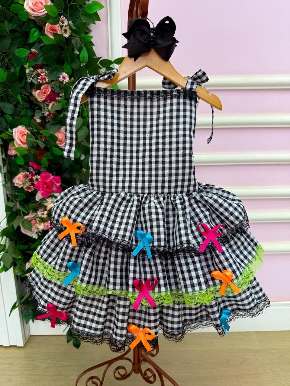 Vestido Banana Club Luxo Arraia do Chamego Preto - Imagem 3