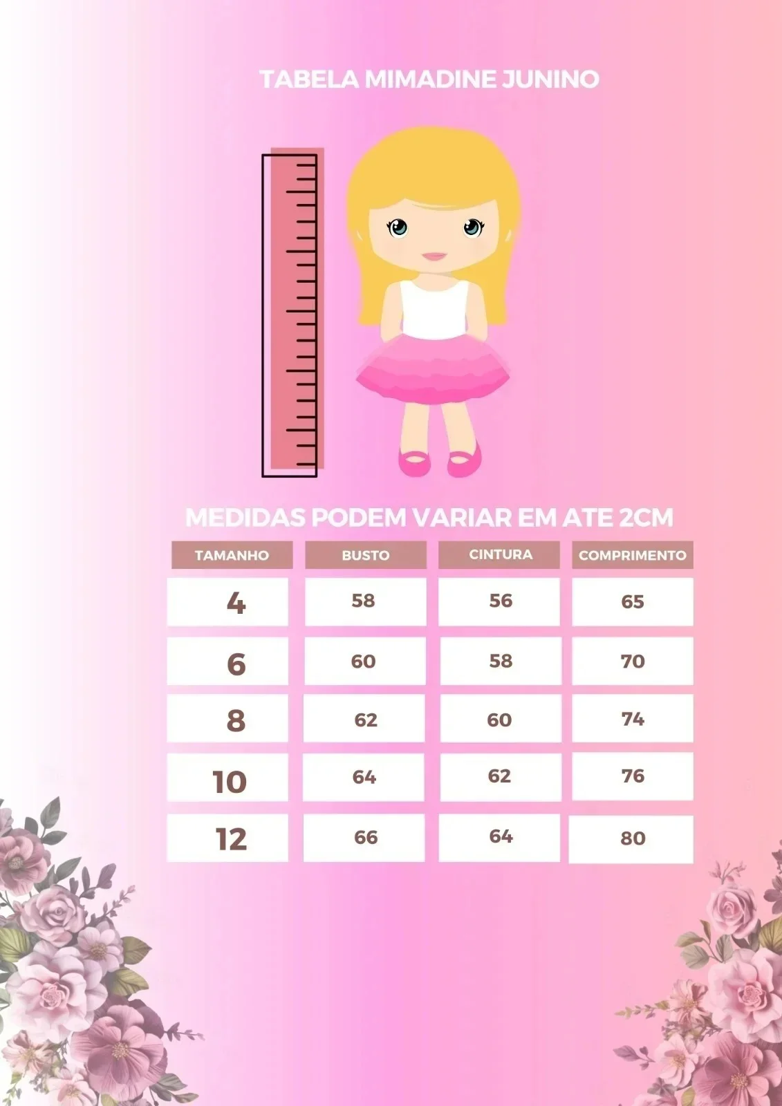 Vestido Junino Mimadine Luxo Priscila Pink - Imagem 8