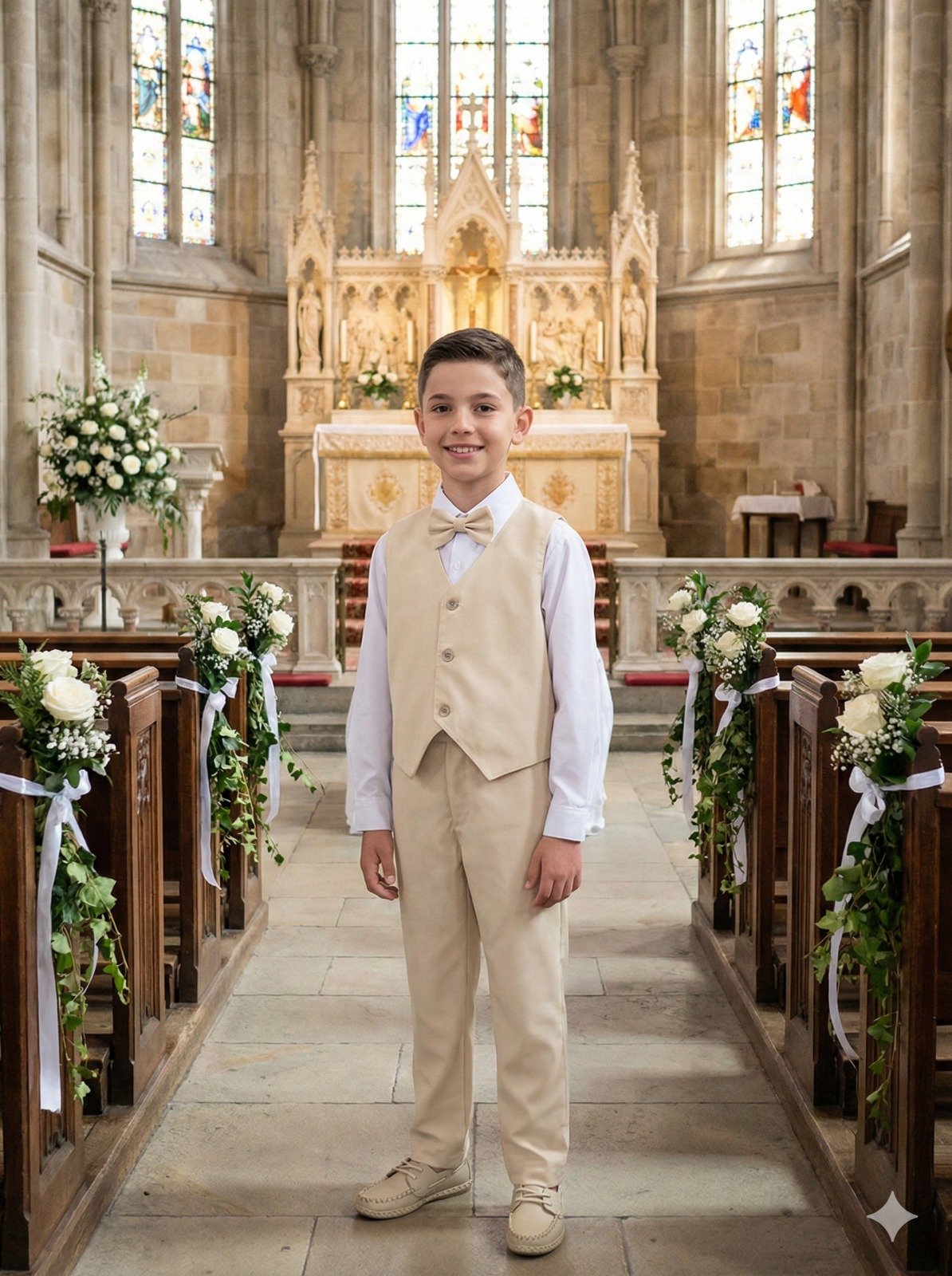 Conjunto Miss Cherry Social Colete Palha - Bege