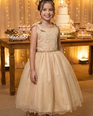Vestido Marie Mariely Dourado