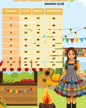 Vestido Banana Club Luxo Arraia do Chamego Preto