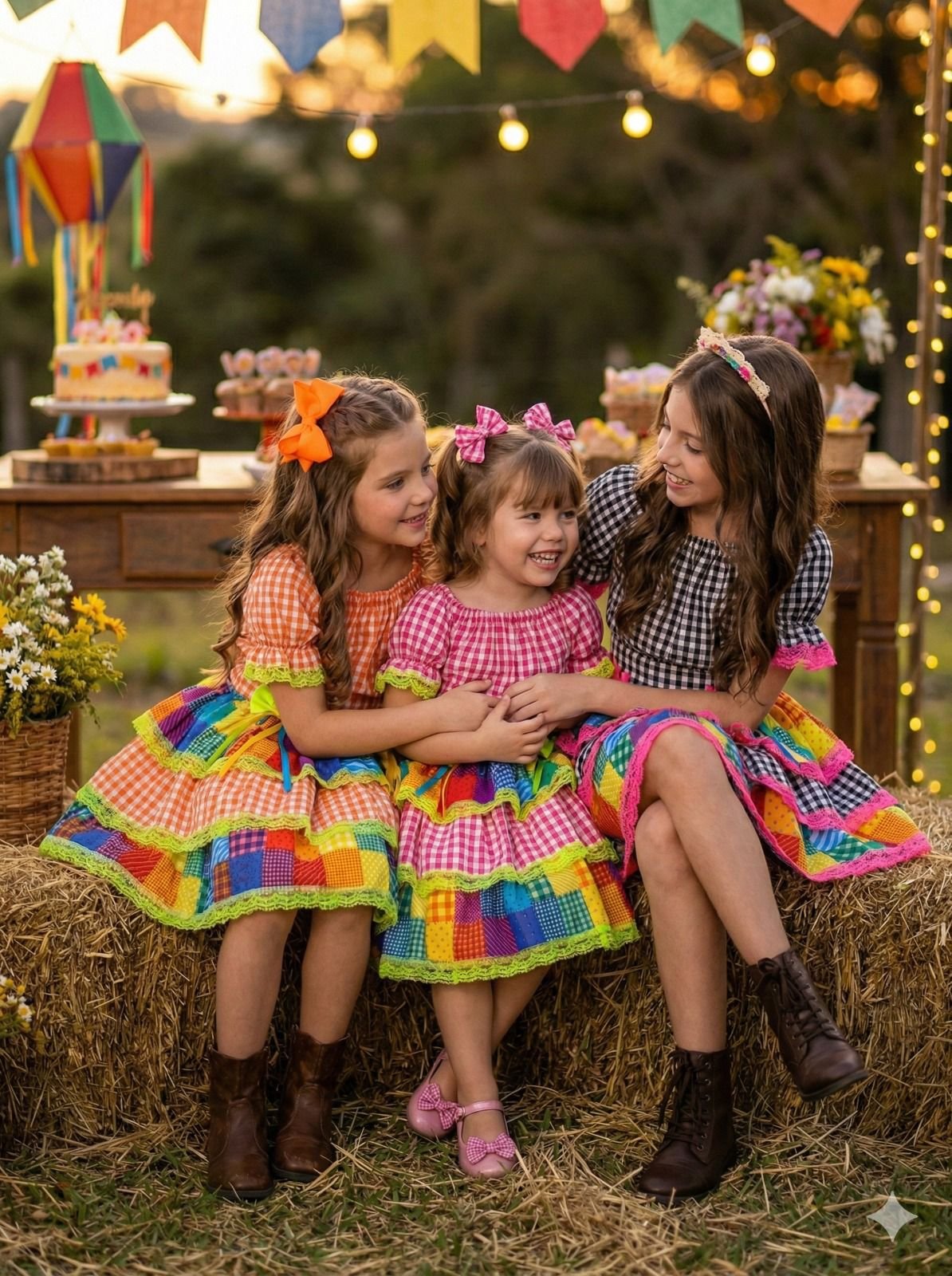 Vestido Junino Banana Club Luxo Quermesse do Sertão - Imagem 2