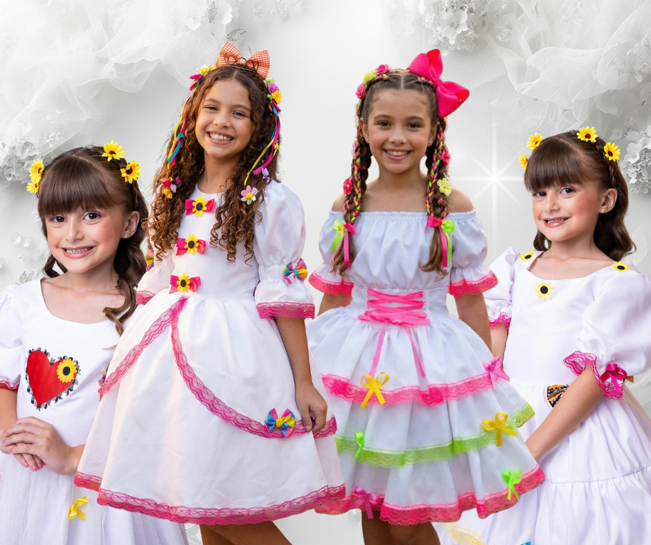 Vestido Junino Banana Club Luxo Noivinha