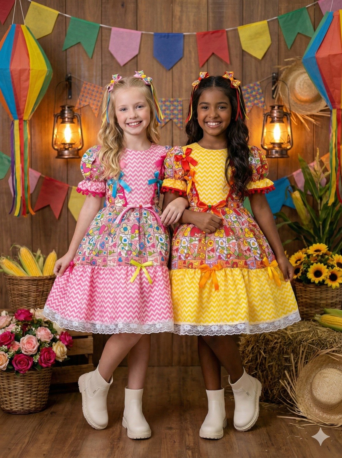 Vestido Marie Junino Quermesse de Luxo + Saiote