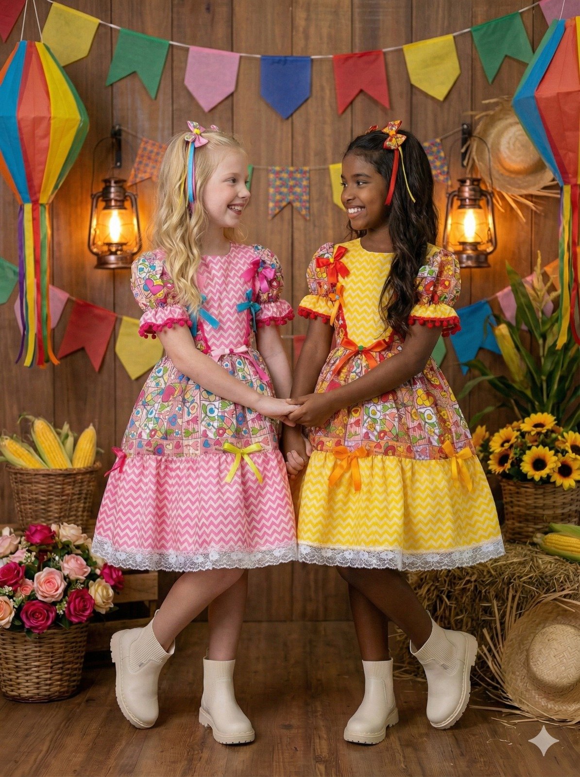 Vestido Marie Junino Quermesse de Luxo + Saiote - Imagem 2