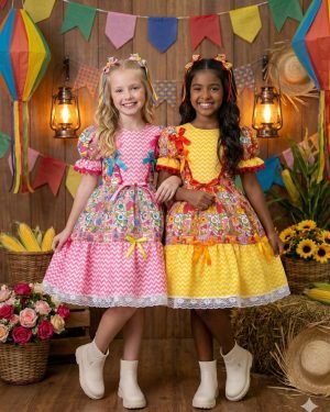 Vestido Marie Junino Quermesse de Luxo