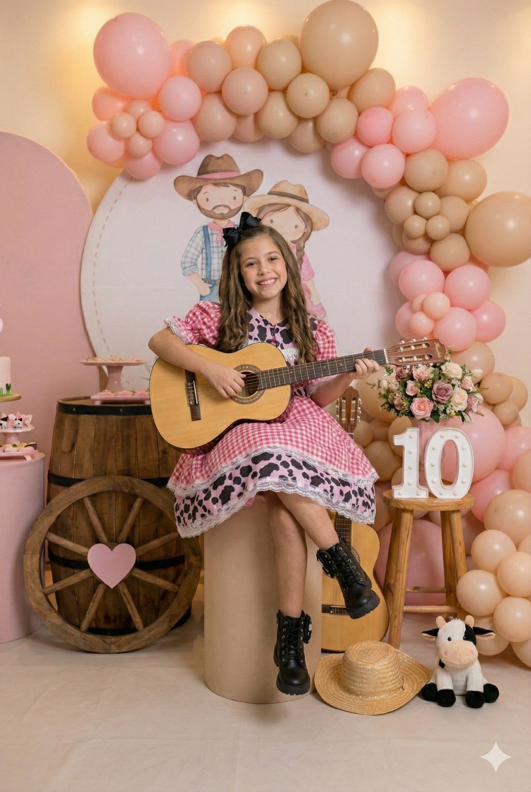 Vestido Junino Banana Club Encanto da Vaquinha - Boiadeira - Imagem 3