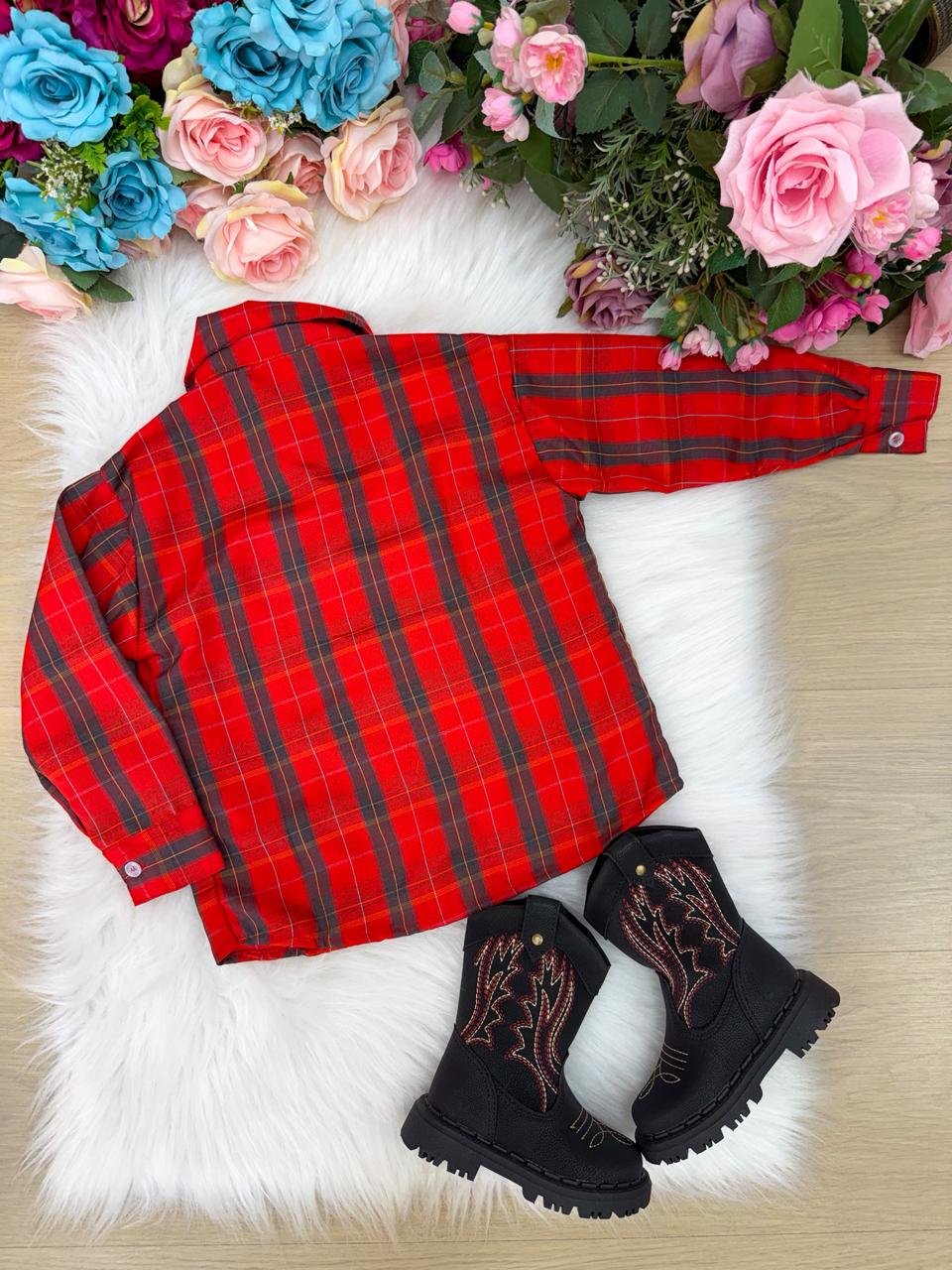 Camisa Xadrez Junina Noah Vermelho - Imagem 5