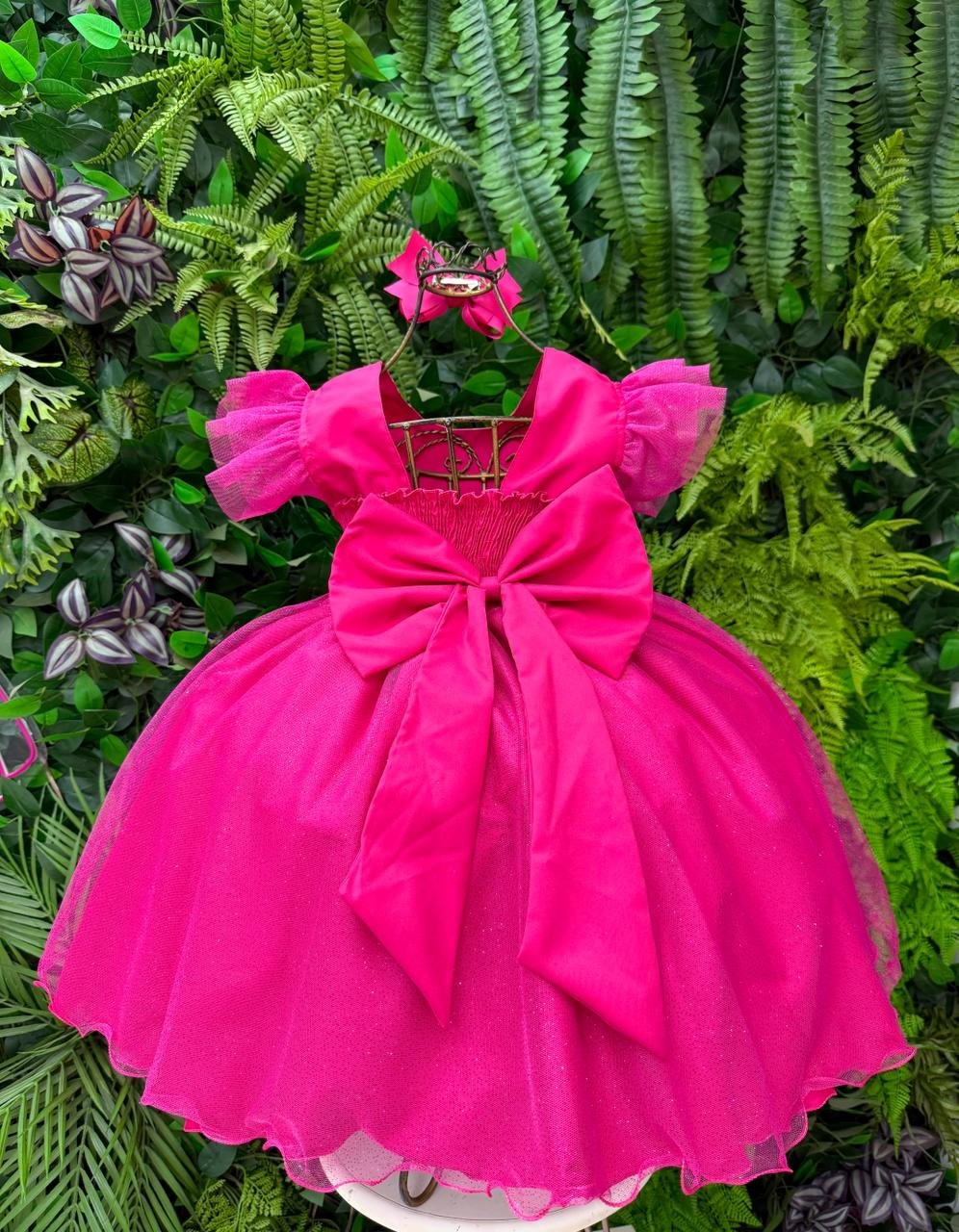 Vestido Ysa Kids Barbie Luxinho Pink Com led - Imagem 9