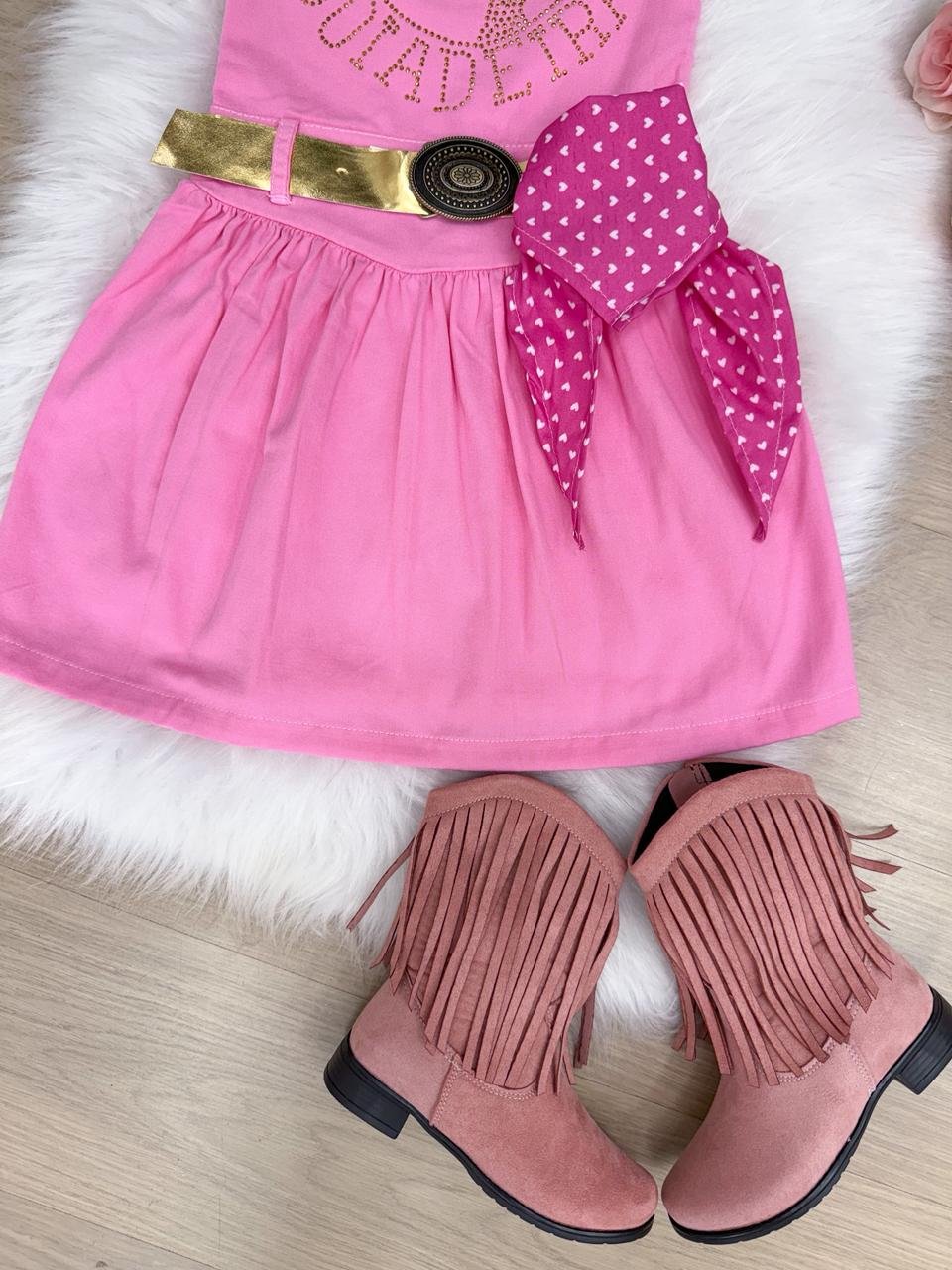 Vestido Blogueirinha Boiadeira do Sertão Rosa - Imagem 8