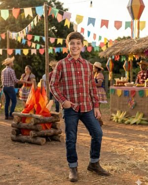 Camisa Xadrez Junina Juarez