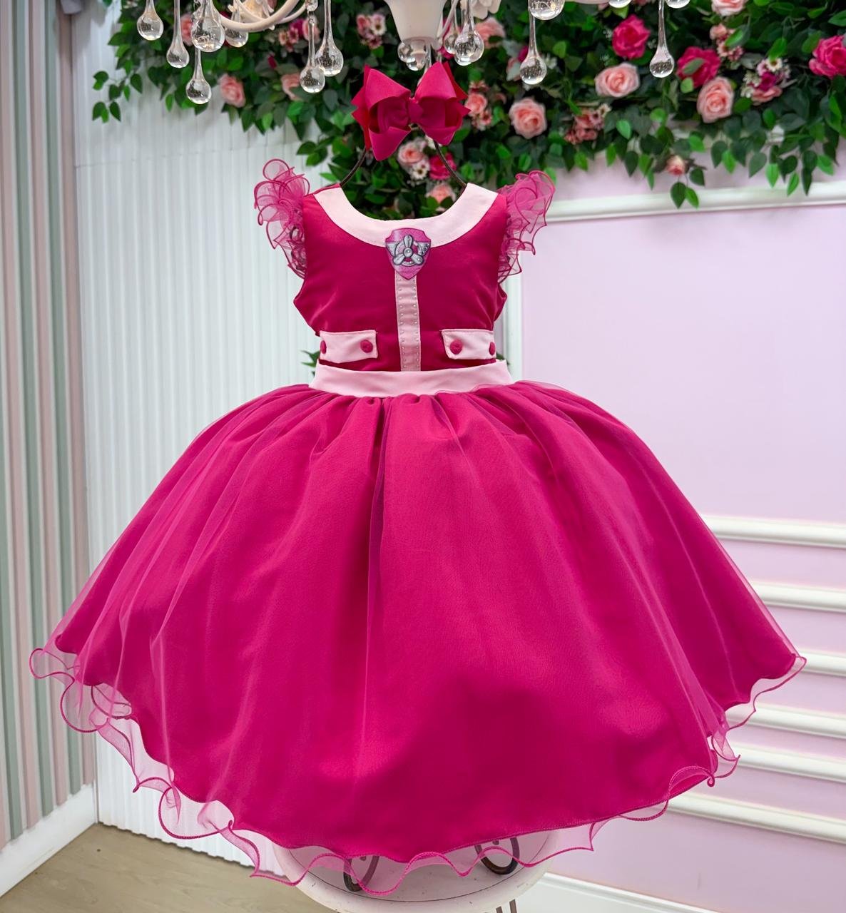 Vestido Mini Miss Temático Patrulha Canina - Sky - Imagem 4