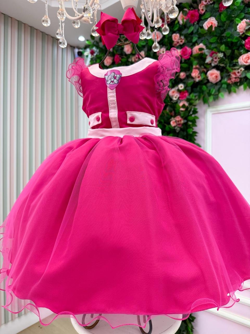 Vestido Mini Miss Temático Patrulha Canina - Sky - Imagem 8