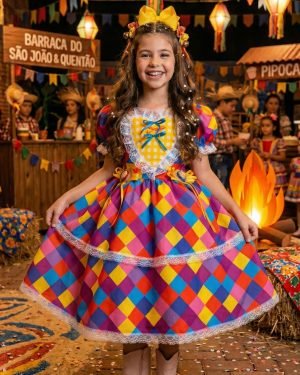 Vestido Marie Junino Coração Caipira